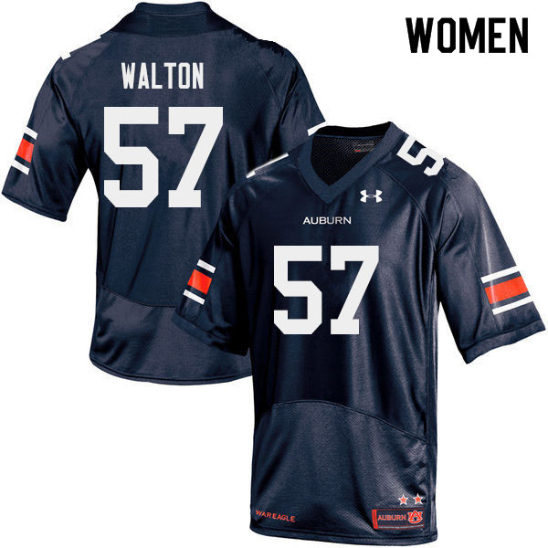 Women's Auburn Tigers #57 Brooks Walton Navy 2019 College Stitched Football Jersey
